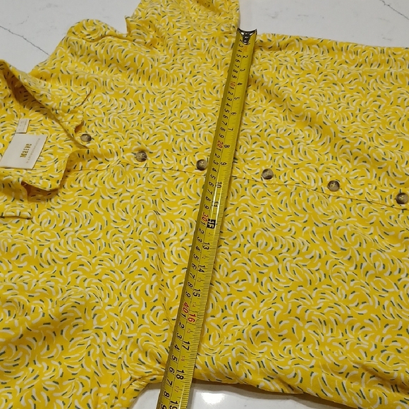 Maeve By Anthropology Lemon Button-Down Shirt Sz4 Gentle Used - Picture 6 of 8